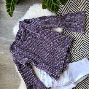 EXPRESS PLUSH CHENILLE FLARE SLEEVE SWEATER